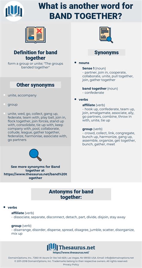 band synonym|synonyms for band together.